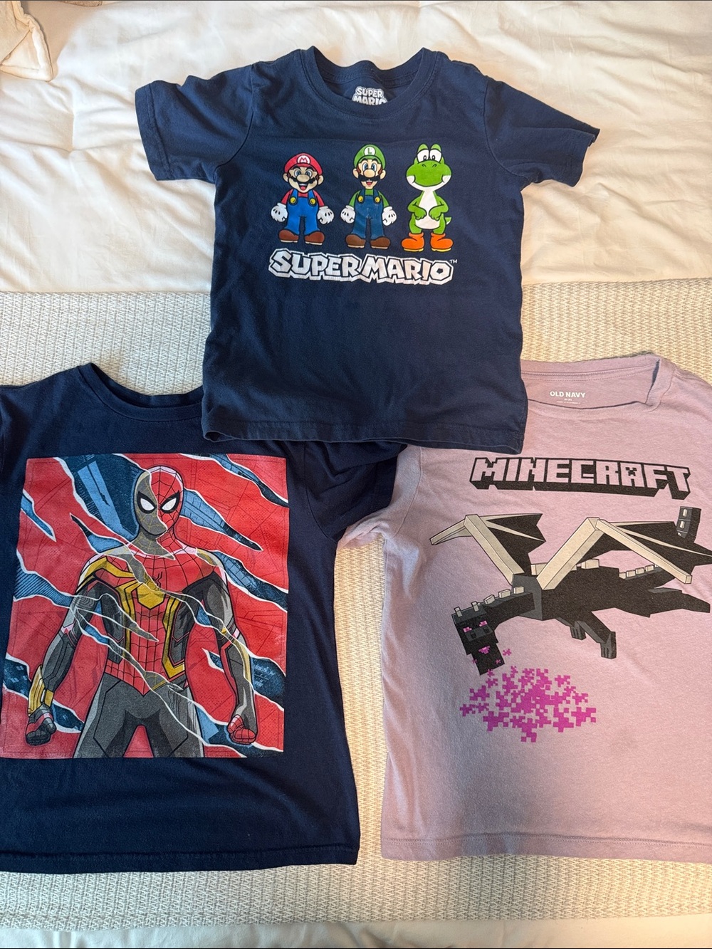 Nintendo Super Mario Navy T-Shirt with Mario, Luigi & Yoshi Graphic